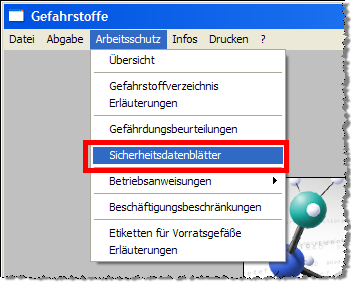 Screenshot Gefährdungsbeurteilung